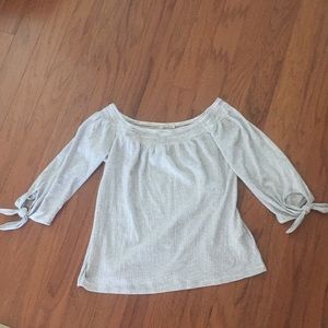 Off the shoulder 3/4 length blouse